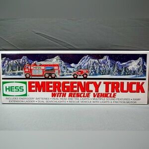 Hess 2005 Emergency Truck with Rescue Vehicle 
Box intact, never opened